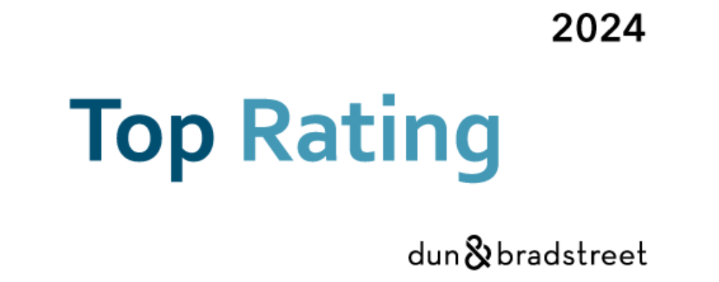 We received the prestigious Top Rating award from Dun & Bradstreet